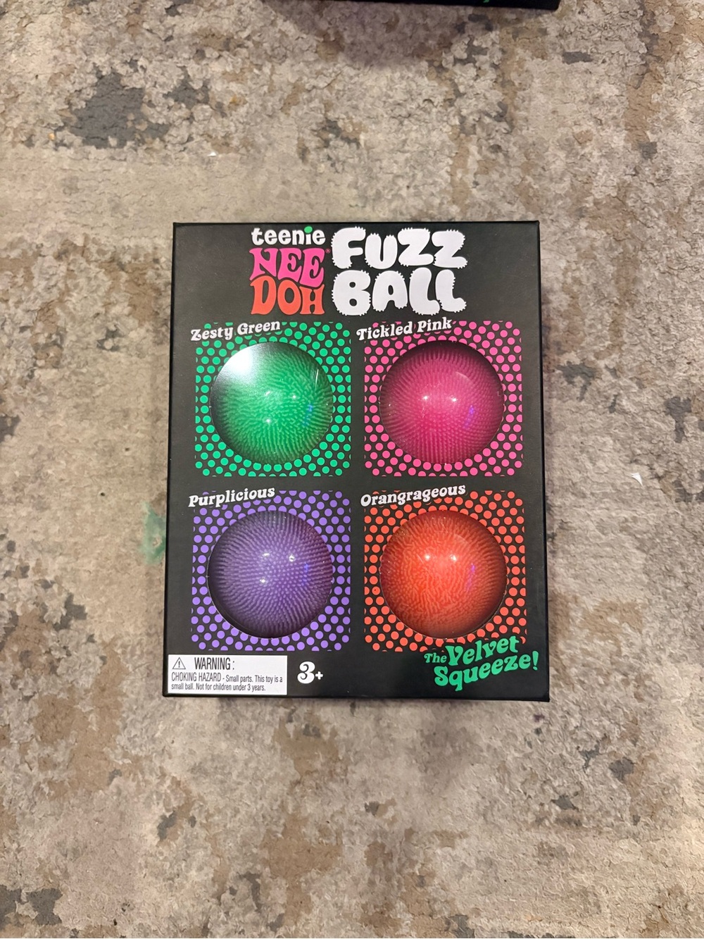 Schylling NeeDoh Teenie Fuzz Ball 4-Pack - New and Authentic